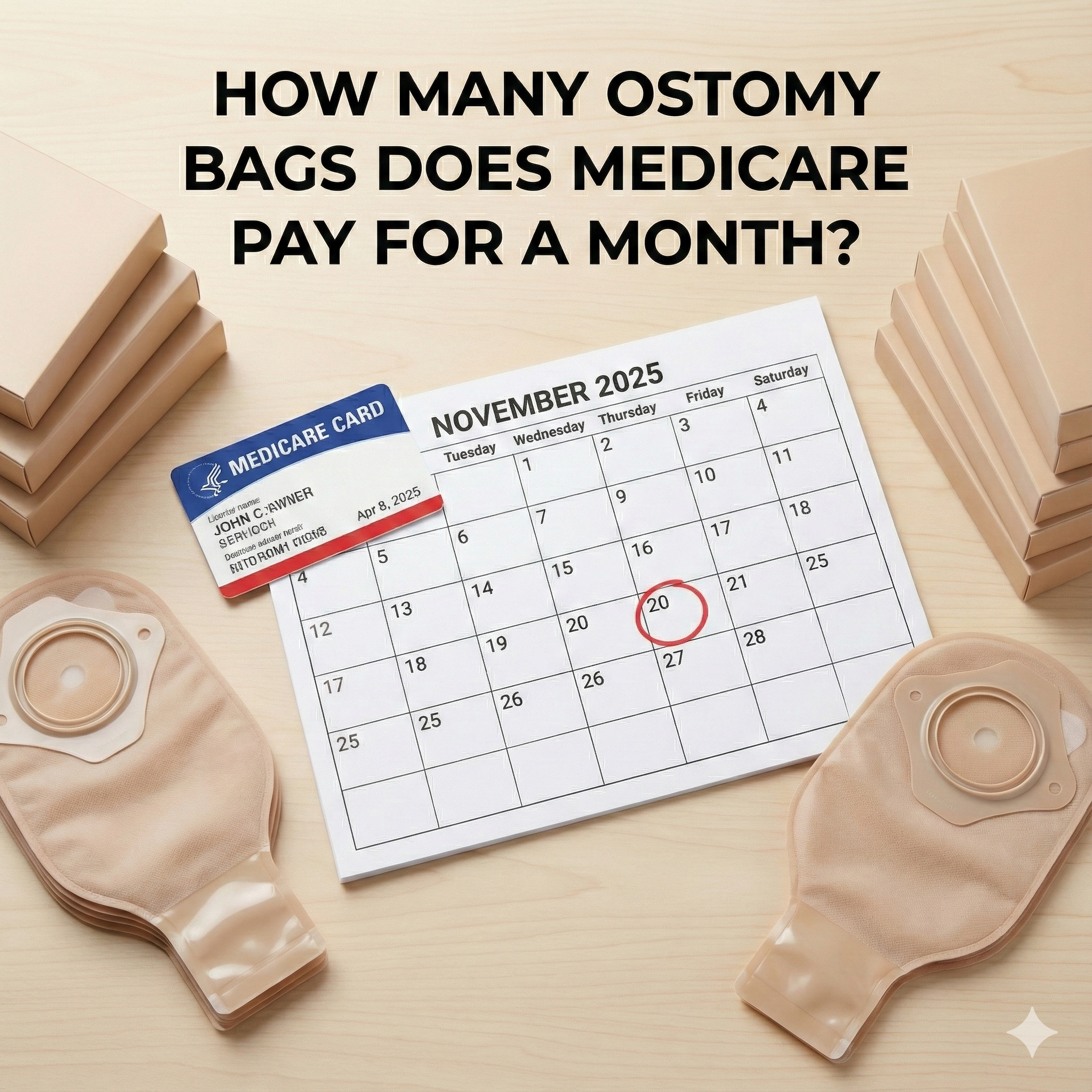 How many ostomy bags does Medicare pay for a month 2025