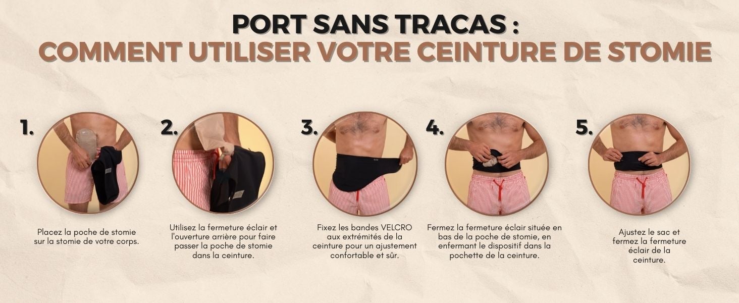 ceinture de stomie maintien poche