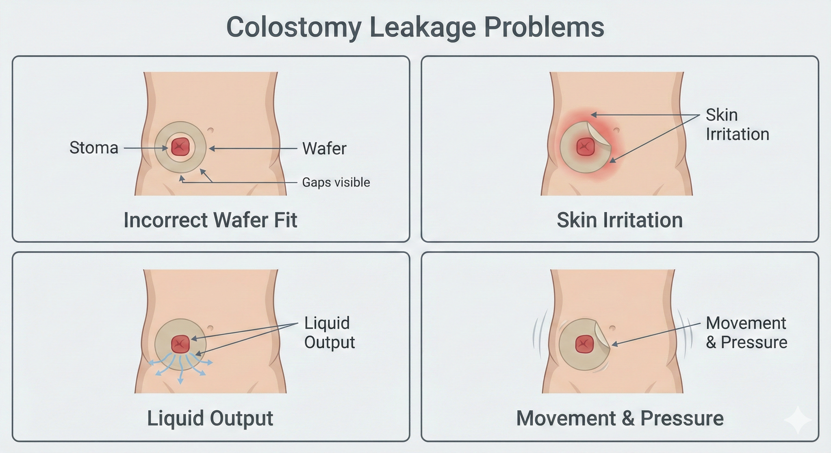 Colostomy leakage problems