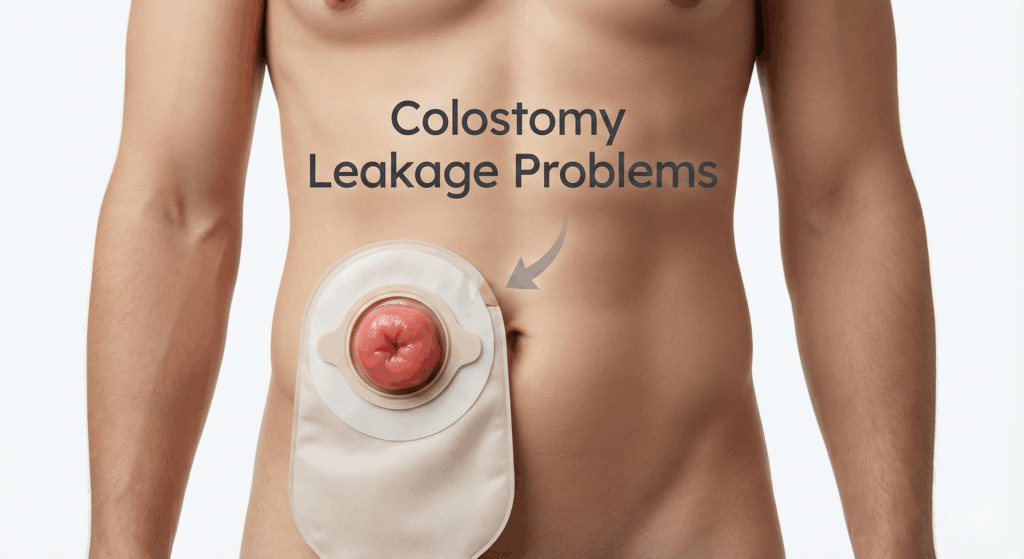 Colostomy leakage problems