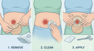 how to change an ostomy pouch