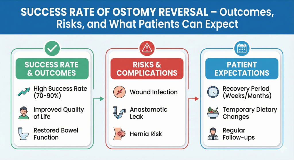 success rate of ostomy reversal