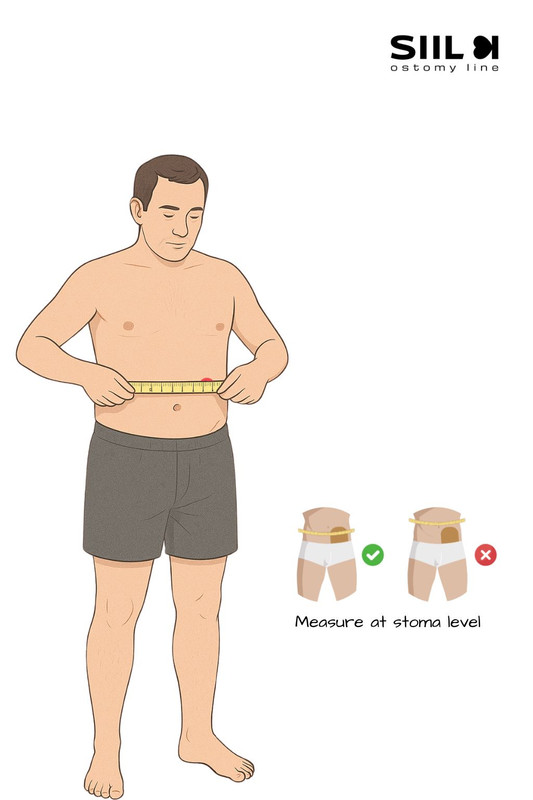 Measure at stoma level