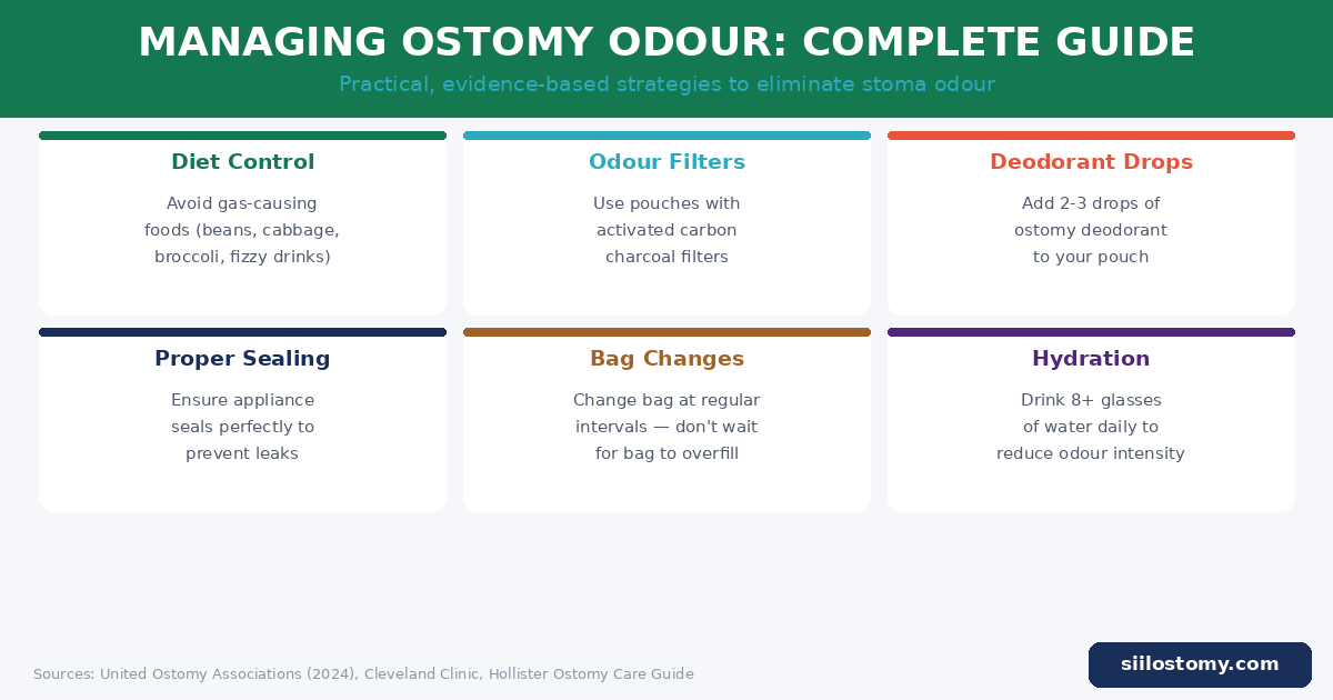 Ostomy Products | Colostomy Bag Covers | SIIL Ostomy | Ostomy Belt | Ileostomy Underwear Infografía gestión olores ostomía – 6 estrategias probadas: dieta, filtros carbón activado, gotas desodorantes, sellado correcto, cambio regular, hidratación